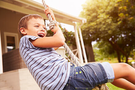 Young Boy on Swing